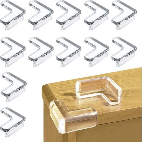 Set of 12 baby-safe corner protectors with adhesive tape for desks, furniture and sharp corners (1/5)