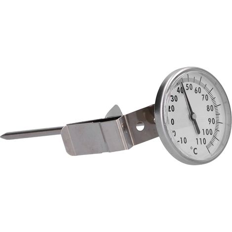 Thermomètre à Café en Acier Inoxydable pour Préparation de Lait et Cuisine (1/5)