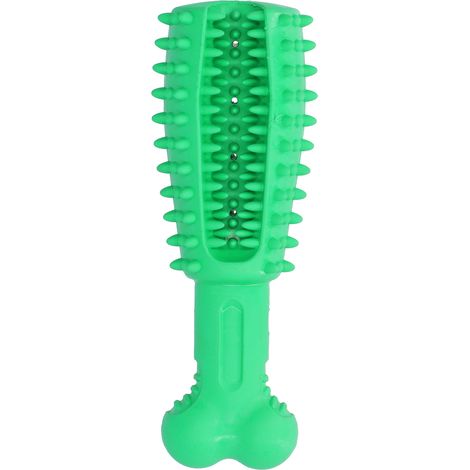Chien de compagnie en caoutchouc sécurité molaire nettoyage dent tige jouant mordre brosse à dents jouet L vert (1/5)