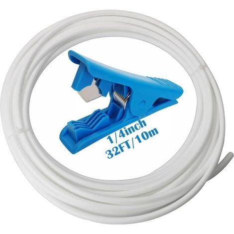 10 Meter Schlauch mit 6,3 mm Durchmesser (1/4 Zoll), universell einsetzbar mit Wasserzulaufschlauch für Kühlschränke, Eismaschinen und Umkehrosmoseanlagen + Rohrschneider (1/5)