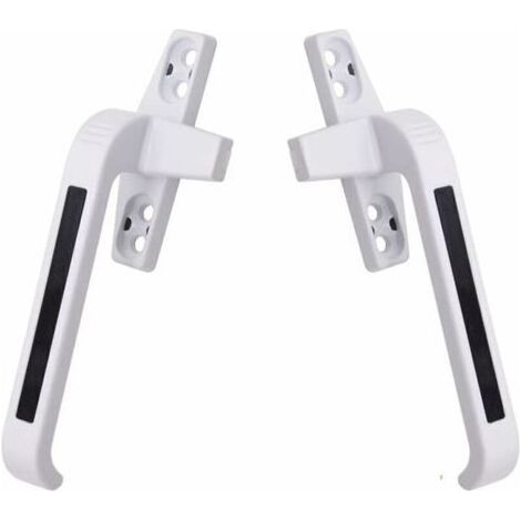 Poignée de Fenêtre Poignée Gauche et Droite Portes Battantes en Alliage D'aluminium Verrouillage des Fenêtres Poignée de Fenêtre Coulissante, - Blanc,de (1/4)