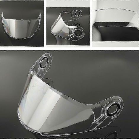 Visière FF-MHR-50 compatible avec les casques LS2, FF325, FF394, FF386 et FF370. Haute résistance, protection UV. Accessoire de casque. Couleur : Transparent. (1/4)