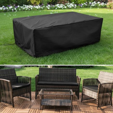 Copertura protettiva Melko / telone per mobili da giardino, nero, 135 x 132 x 78 cm (1/4)