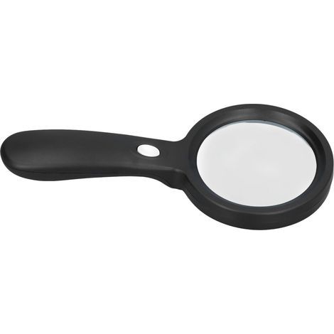 Loupe LED ronde noire 10x, loupe à main avec lumière pour bureau, école, extérieur, maison (1/5)