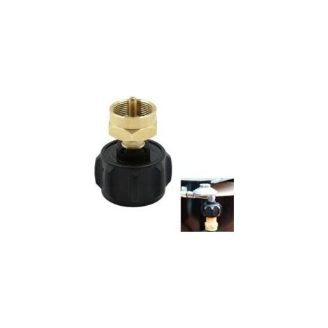 Adaptador para bombona de gas de camping, adaptador de conversión de gas, adaptador de cabezal, conector de boquilla, adaptador de válvula para estufa de gas para cartucho de gas con rosca. (1/4)