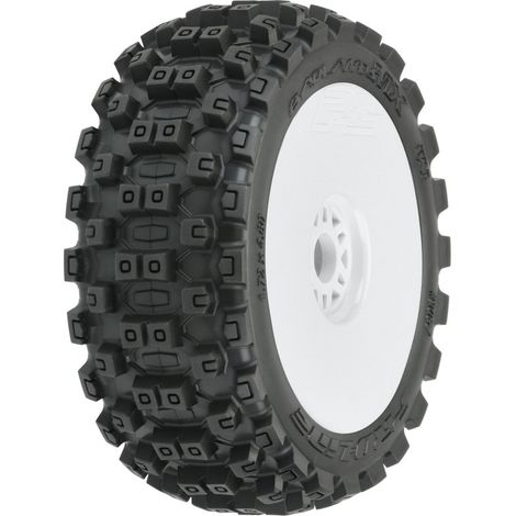 Pro-Line Racing 1/8 Badlands MX M2 Front/Rear Buggy Tires Mounted 17mm White (2)