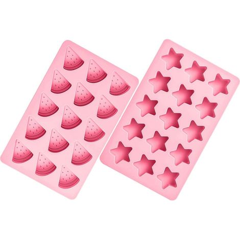 Lot de 2 Bacs à Glaçons en Silicone Rose D'étoile Durabilité et (1/5)