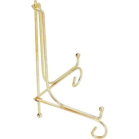 Support d\'horloge murale - DILWE - Ronde - Métal - Blanc - Or - 21,6x17,3 cm