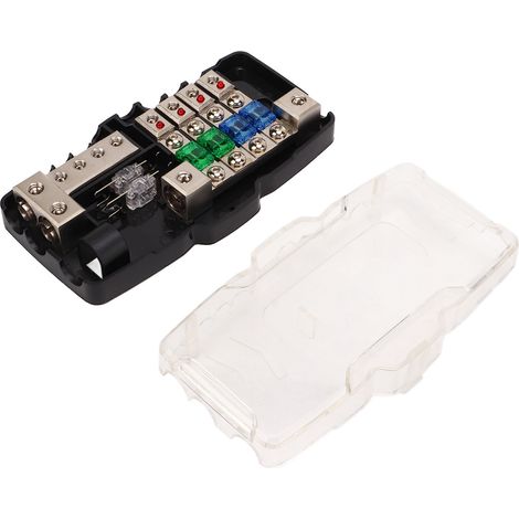 Support ANL 2 entrées 4 sorties avec afficheur LED, boîtier fusible stéréo auto pour voiture, SUV, bus, camping-car, yacht, bateau (1/5)