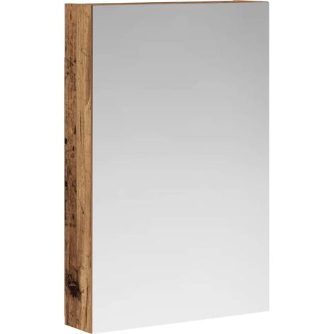 Maison Exclusive - Badezimmerspiegelschrank mit Regal Altholz 40