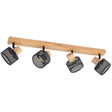 [NEUWERTIG] Lindby Evinora Deckenstrahler Deckenlampe Deko Deckenlicht E14 Aus Holz 4 Flg9 B-Ware