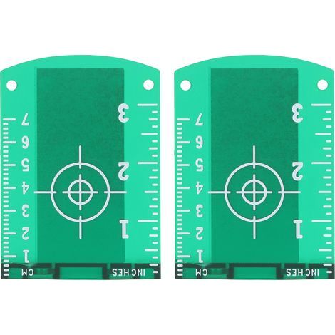 Lot de 2 plaques cibles laser magnétiques en ABS pour sols, avec niveau à bulle, de remplacement (1/5)