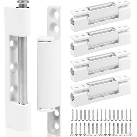 Charniere Porte 5Pcs Blanc Charnières de Porte 95mm Paumelles de Portes avec 50 Vis Charnières de Fenêtre en Alliage de Zinc Paumelle de Fenêtre pour Portes Intérieures Extérieures Fenêtres (1/5)
