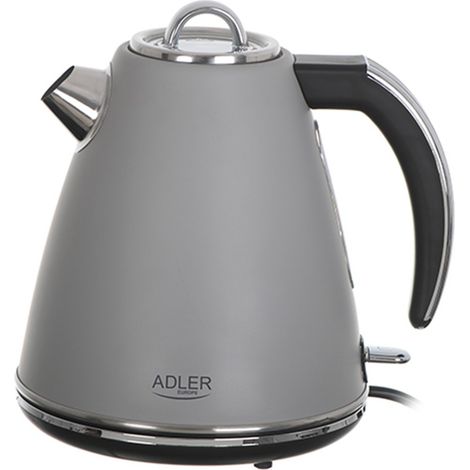 Bouilloire électrique Adler AD 1343G, en métal 1,5 litres Système de contrôle de sécurité, Puissance max. 2200W, Grey (1/4)