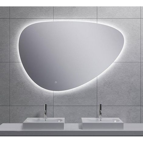 Wiesbaden Uovo miroir ovale avec LED, dimmable et chauffage miroir 120 cm