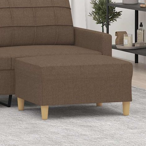 Repose-Pieds pour Salon ou Chambre - Tabouret Pouf Marron 70x55x41 cm Tissu BV841959 - BonneVie (1/5)