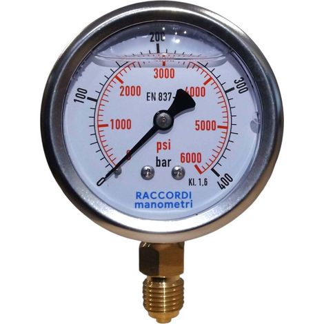 Manómetro radial de baja presión MG1-63 400 bar rosca 1/4" (1/5)