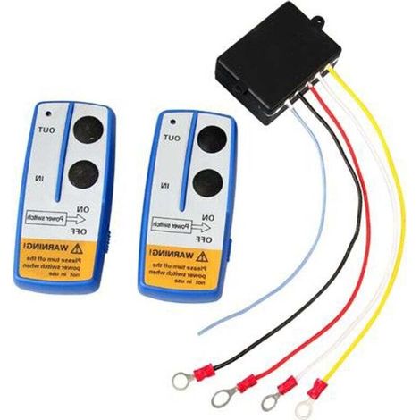 2 Stück 12V Funk-Seilwindenfernbedienung, robust, 20 m Reichweite, mit Kontrollleuchte für Jeep, ATV und SUV