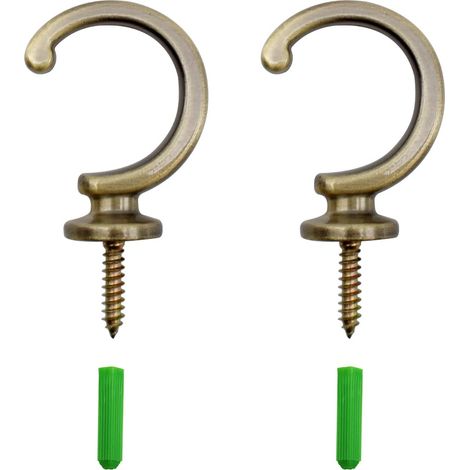 2 Pièces Embrasses de Crochets Rideaux, Bronze Attache Rideauv, Alliage de Zinc Embrasse pour Rideaux Crochets, avec Tube Expansion, pour Maison, Bureau, Hôtel, Fenêtre (1/5)