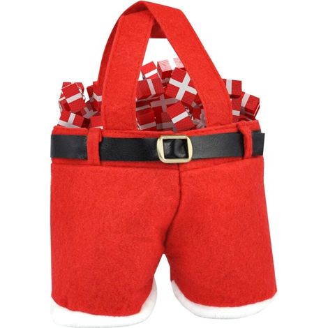 Niedliche Geschenkbox im Stil einer Weihnachtsmannhose – Nikolaus