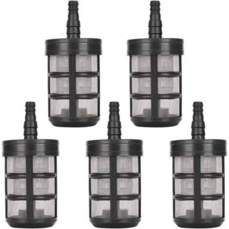 5 PCS Filtre de Tuyau d'arrosage Acier Inoxydable Pompe D'aspiration D'eau Filtre Cryptage à Double Couche pour Tuyau D'admission Pulvérisateurs nettoyeur haute pression à Huile Équipement