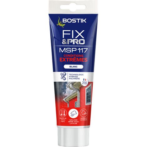 Colle de fixation Bostik MSP117 extrêmes blanc 150ml