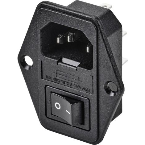 TC-10088400 Connectique pour appareils réfrigérants C14 embase mâle verticale Nombre total de pôles: 3 10 A noir 1 pc(s) S559772 (1/4)