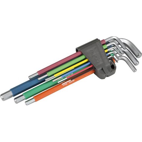 Set 9 clés allen hexag. multicolore ALYCO 193144 (1/5)