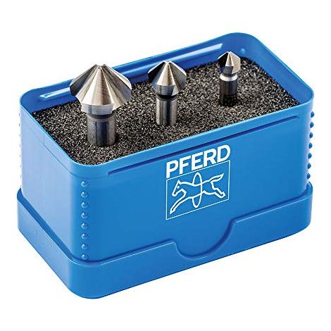 PFERD TOOLS SET KES HSS DIN 335 C90° 3 25202152 Kit svasatori conici 6.3 mm, 10.4 mm, 16.5 mm HSS 1 pz. (1/4)