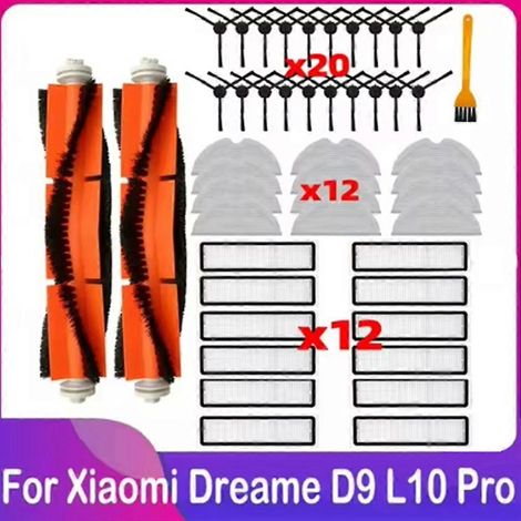 Filtre pour aspirateur brosse pour aspirateur Filtre de brosse pour aspirateur filtre de 47PCS Brosse Filtre and Serpillière Cloth Kit pour D9 Bot L10 Pro Trouver Robot LDS Aspirateur Replacemen (1/5)