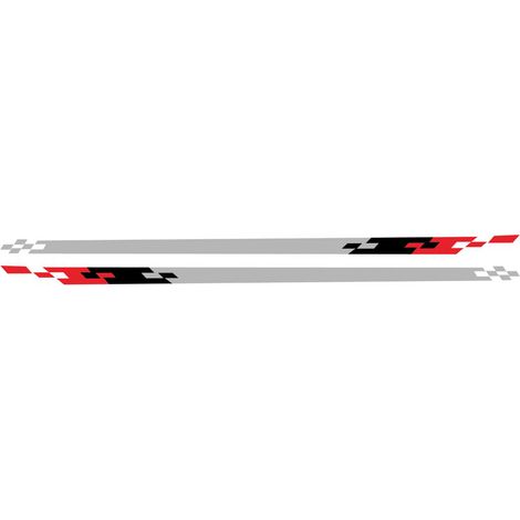 Autocollant de voiture universel trois couleurs, Style bande, autocollant latéral de carrosserie de course pour toutes les voitures (1/5)