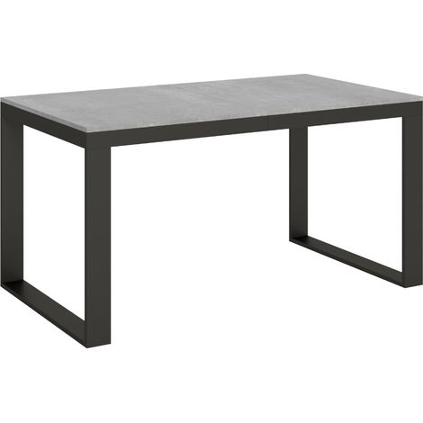Table Ă manger extensible Tiroz evolution 4 pieds 160 Ă 264 cm-Gris ciment-4 pieds-160 Ă 264 cm (1/5)