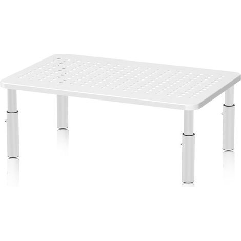 Supporto per monitor in metallo, supporto per computer, supporto per schermo regolabile in 3 altezze, con piattaforma a griglia per PS4, PC, stampante, laptop e tutti gli altri dispositivi. (1/5)
