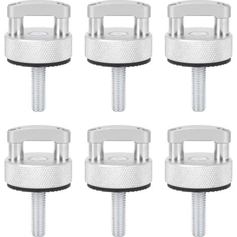 [Schnellverschluss-Druckschraube] [PFS] [JK JL JT] [Langlebiger Ersatz]PFS 6-teiliges Set Schnellspannschrauben aus Billet-Aluminium und Edelstahl mit D-Ring für Jeep JK (2007–2018), JL/JT (2018–2022) (1/5)