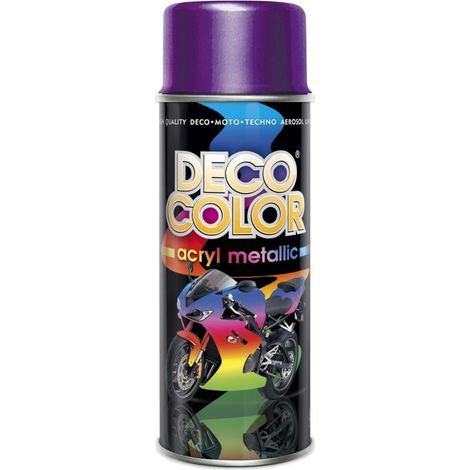 Vernis acrylique métallisé Deco Color violet métallisé en spray 400 ml