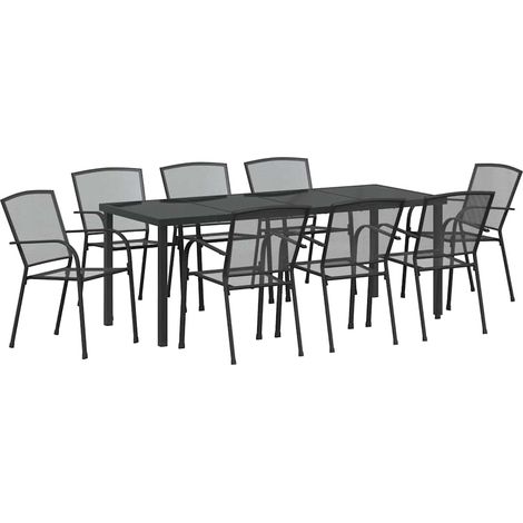 Maison Exclusive - Set da Pranzo per Giardino 9 pcs Antracite