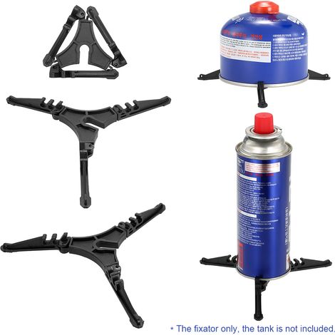 Support de stabilisateur de cartouche de brûleurs de poêle d'extérieur, Support de réservoir de gaz, Support de trépied pliable, équipement d'outils de carburant, Camping voyage sac à dos, fixateur d' (1/5)
