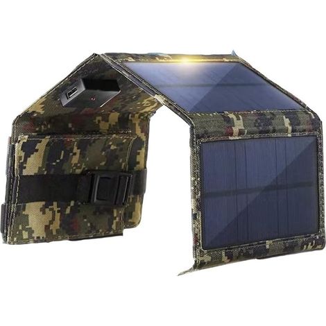 8W Upgrade Panneau Solaire Pliable Kit de Chargeur de Batterie Portable pour téléphone Portable Power Charge Batteries 5V Device. Chargeur Solaire portatif