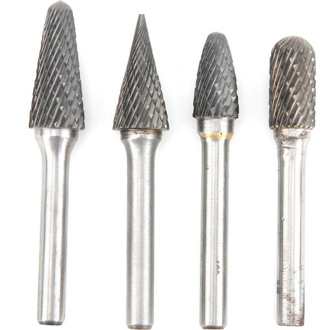 Ortviai Fichier rotatif en carbure de tungstène 6 mm – Lot de 4 têtes de meulage pour débourrage, haute résistance à l’usure (1/5)