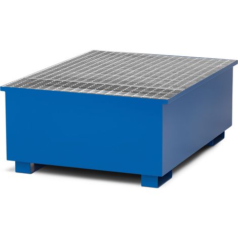 RR Industrietechnik Typ RTA-1 Auffangwannen für IBC aus Stahl mit Abfüllbereich RAL 5010 enzianblau