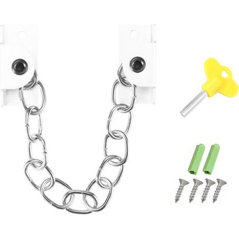 Catena di sicurezza per finestre – acciaio inox – limitatore di apertura per finestre e porte – 2 pezzi (1/5)