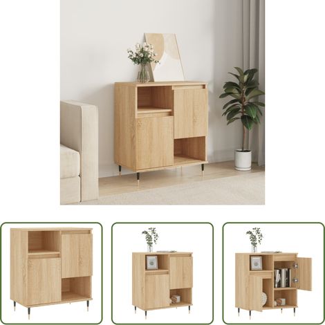 Holzwerkstoff - Sideboard Sonoma-Eiche 60x35x70 cm Holzwerkstoff (1/5)