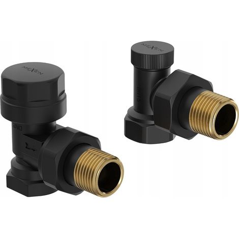 Mexen Uni-Term valvole per radiatori ad angolo, nere - W901-000-70 (1/3)