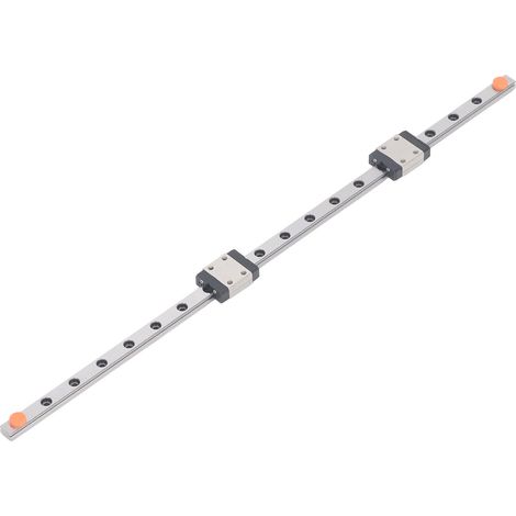 Rail de guidage linéaire MGN7C, haute précision, Contact à 4 points, fonctionnement en douceur, glissière avec 2 curseurs 300mm/11,81 pouces