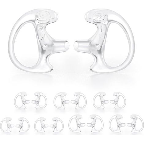 Earmould 8 Pack Clear Two-Way Radio Earplugs (1/5)