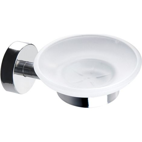 Portasapone vetro e acciaio inox lucido installazione a muro  MIRA-C kamalu