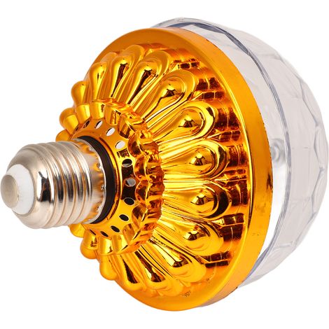 Lampe LED rotative multicolore RGB, ampoule lumineuse à changement de couleur pour fêtes, maisons, anniversaires, ampoule dorée (6 couleurs) (1/5)