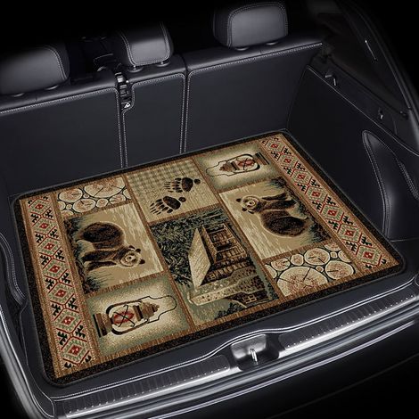 Tapis pour coffre de voiture, tapis de protection contre la poussière, résistant à l'usure et à la saleté, facile à entretenir - 75 x 100cm [Velours cristal, fond en plastique]