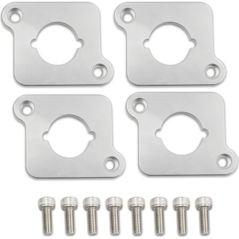 Ortviai Plaques d’adaptation pour bobines 1.8T vers 2.0 TFSI en aluminium anodisé argent – Lot de 4 avec vis