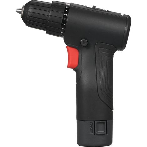 Perceuse-visseuse sans fil 12 V, performante et durable, avec accessoires multifonctionnels, noire, prise britannique
